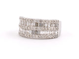 901865 - 8K Gold Diamond 5 Row Band Ring