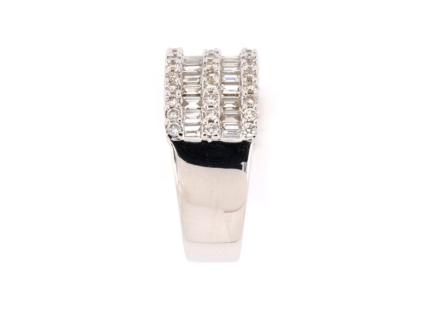 901865 - 18K Gold Diamond 5 Row Band Ring