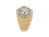 901867 - Circa 1960s Webb Platinum Gold GIA Diamond Cluster Ring