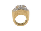 901867 - Circa 1960s Webb Platinum Gold GIA Diamond Cluster Ring