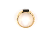 901871 - Jabel Gold Diamond Solitaire Carved Gents Ring
