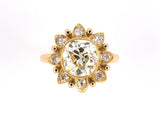 901875 - Victorian Gold Diamond Floral Design Cluster Ring