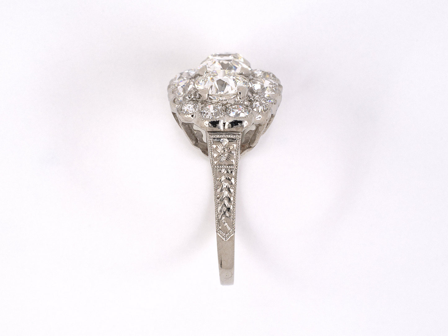 901876 - SOLD - Art Deco Platinum Diamond 3-Stone Ring