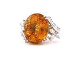 901885 - Gold Diamond Citrine Cocktail Ring