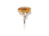 901885 - Gold Diamond Citrine Cocktail Ring