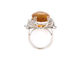 901885 - Gold Diamond Citrine Cocktail Ring