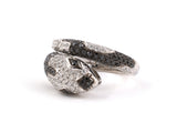 901905 - SOLD - Gold Diamond Snake Wrap Around Ring