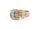 901908 - Gold Diamond Buckle Design Ring