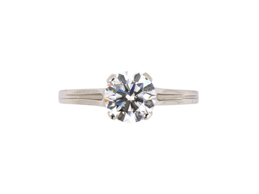 90190 - Circa 1950 Tiffany Platinum GIA Diamond Ring
