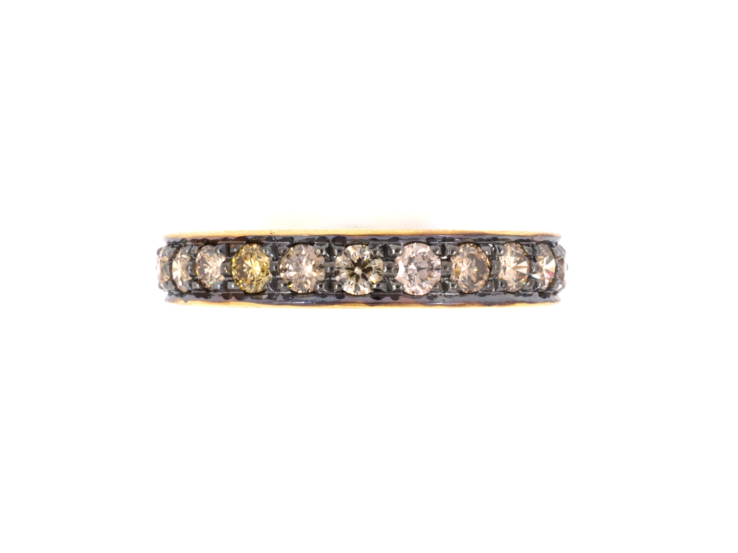 901912 - Gold Diamond Channel 3/4 Wedding-Band Ring