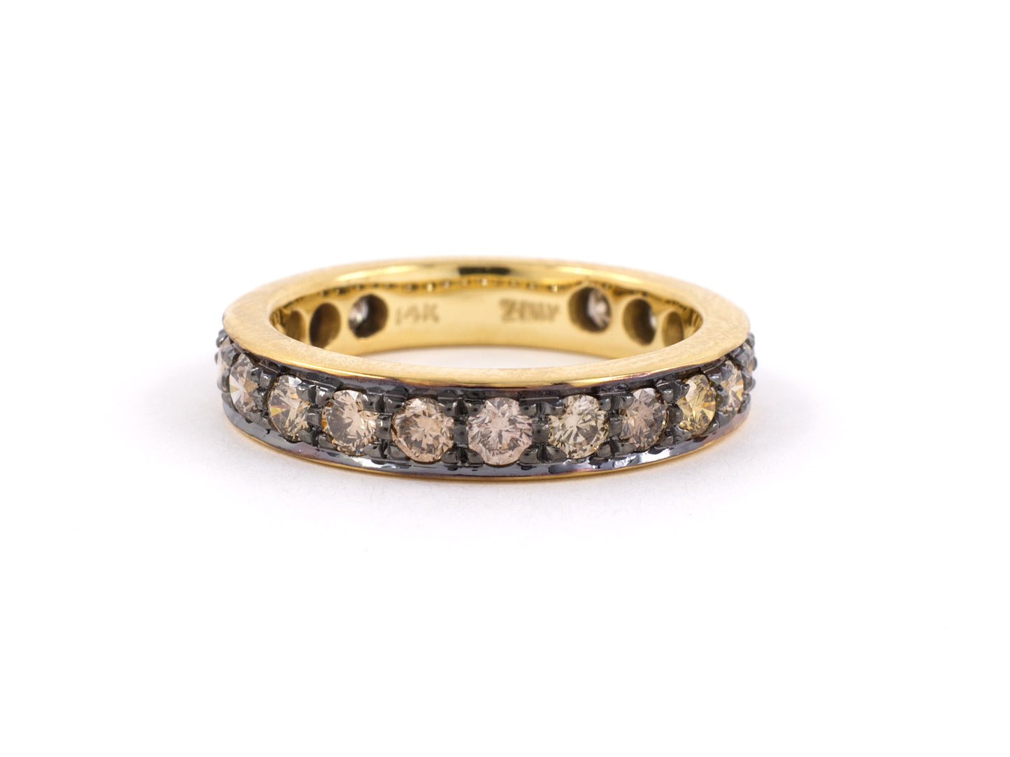 901912 - Gold Diamond Channel 3/4 Wedding-Band Ring