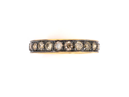901913 - SOLD - Gold Diamond Channel 3/4 Wedding-Band Ring