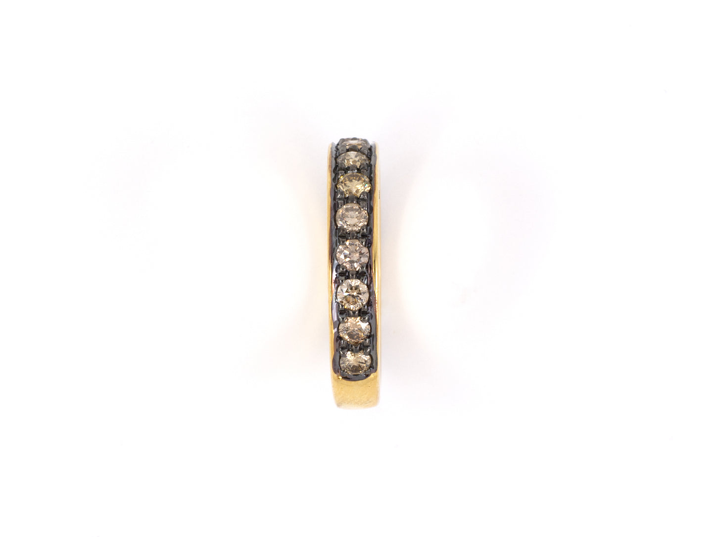 901913 - SOLD - Gold Diamond Channel 3/4 Wedding-Band Ring