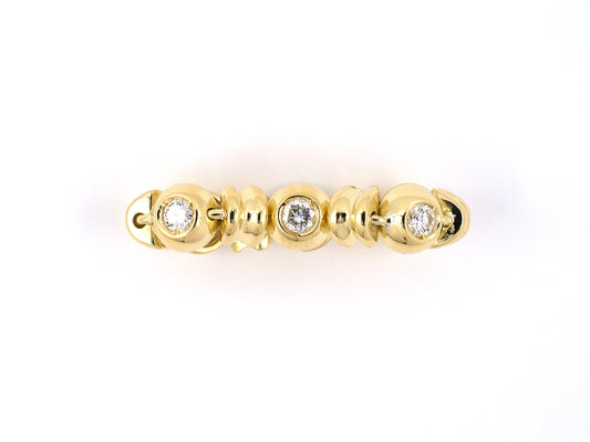 901922 - SOLD - Gold Diamond Flexible Link Eternity Wedding-Band Ring
