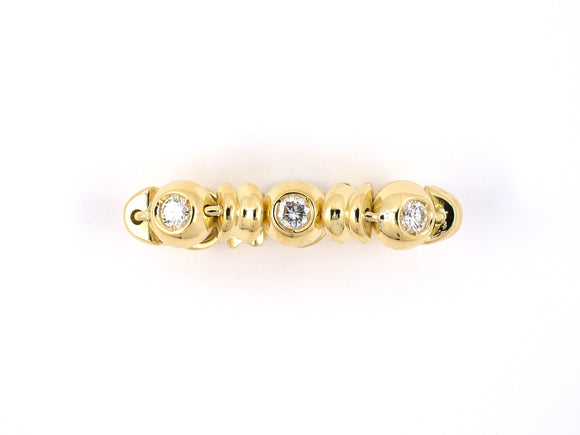 901922 - Gold Diamond Flexible Link Eternity Wedding-Band Ring