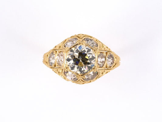 901924 - Gold Diamond Engagement Ring