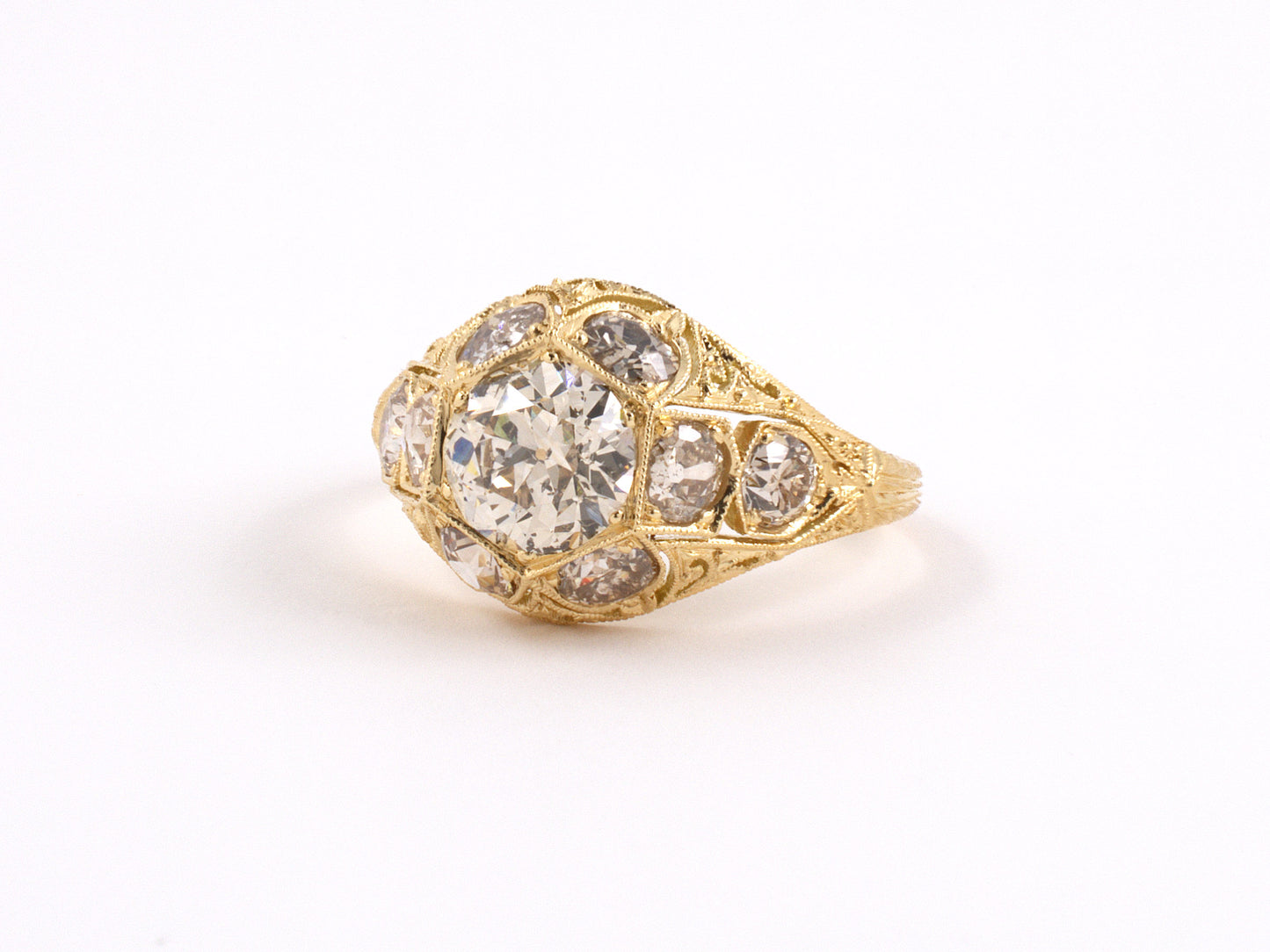 901924 - Gold Diamond Engagement Ring