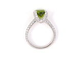 901927 - SOLD - Gold Peridot Pave Diamond Ring