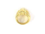 901956 - Circa 1990s Dunay Cinnabar Gold Ring