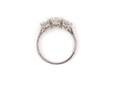 901958 - SOLD - Art Deco Platinum Diamond 3 Stone Ring