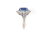 901961 - Platinum AGL Sapphire Diamond Cluster Ring