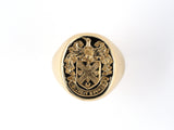 901964 - SOLD - Circa 1970 Tiffany Semper Fidelis Gold Signet Marine Corps Seal Ring