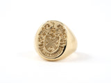 901964 - SOLD - Circa 1970 Tiffany Semper Fidelis Gold Signet Marine Corps Seal Ring