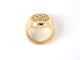 901964 - SOLD - Circa 1970 Tiffany Semper Fidelis Gold Signet Marine Corps Seal Ring