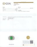 901970 - Gold Jadeite Diamond Cluster Ring