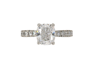 901971 - SOLD - Platinum Diamond 4-Prong Engagement Ring