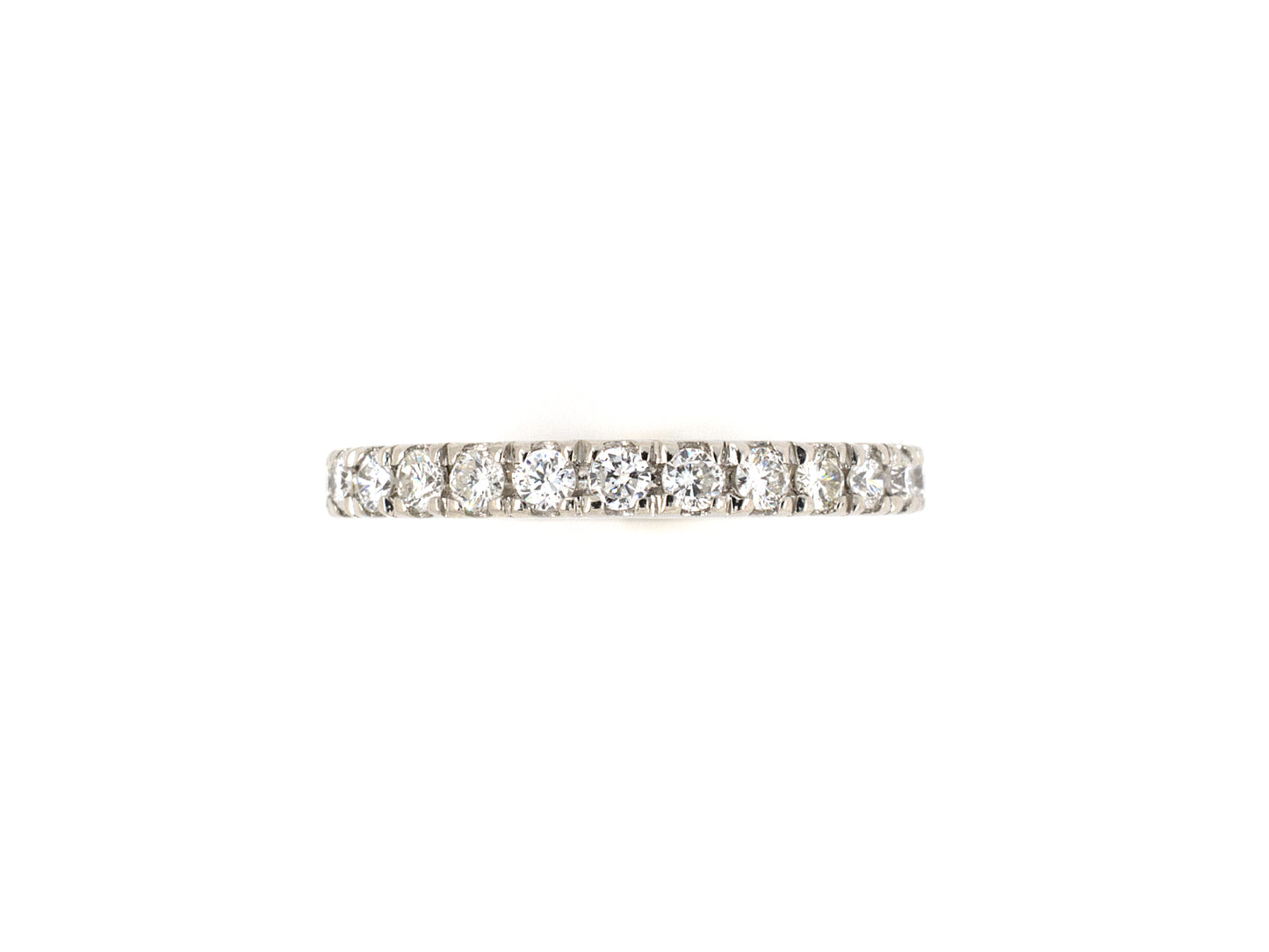 901972 - SOLD - Platinum Diamond Prong Set Eternity Ring
