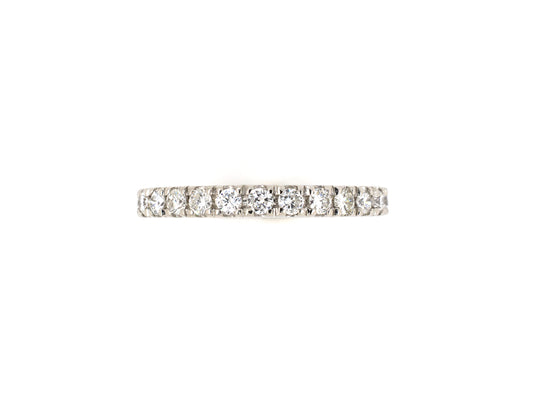 901972 - SOLD - Platinum Diamond Prong Set Eternity Ring