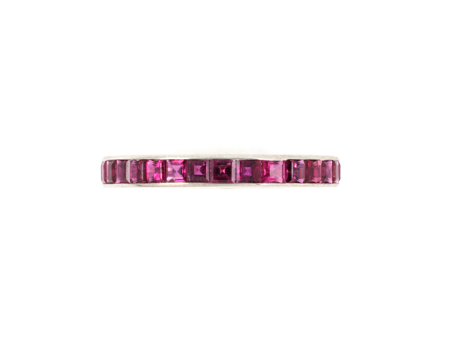 901990 - SOLD - Platinum Ruby Channel Set Eternity Ring