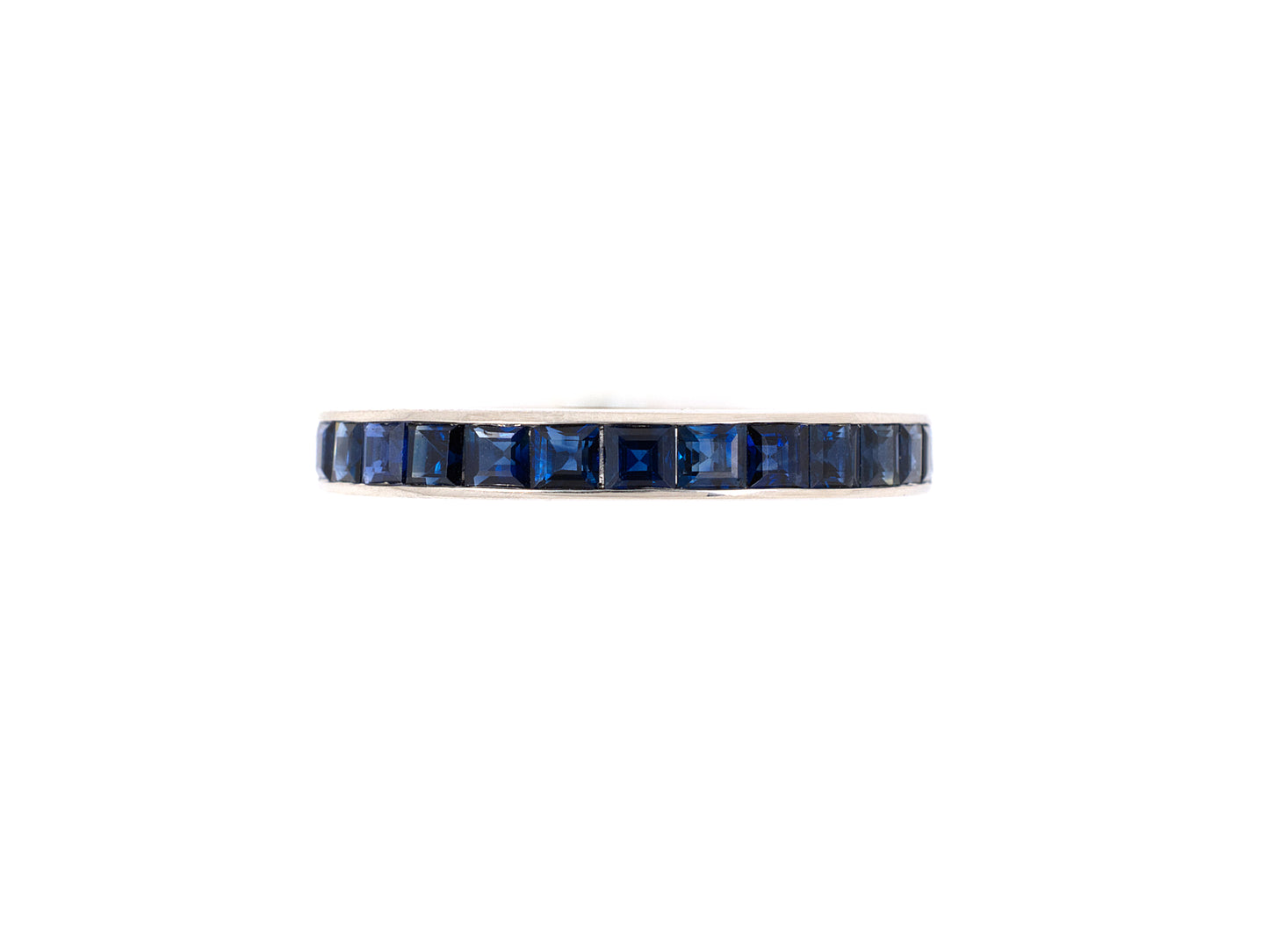 901994 - SOLD - Platinum Sapphire Channel Set Eternity Ring