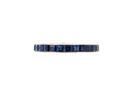 901994 - SOLD - Platinum Sapphire Channel Set Eternity Ring