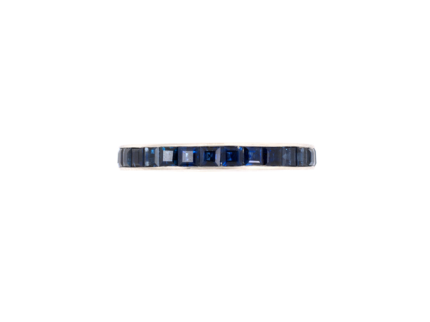 901996 - SOLD - Platinum Sapphire Channel Set Eternity Ring