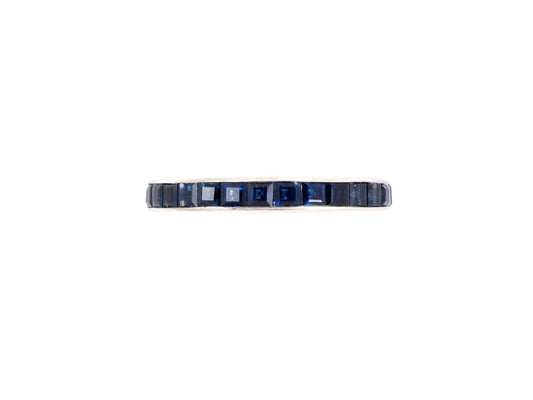901996 - SOLD - Platinum Sapphire Channel Set Eternity Ring