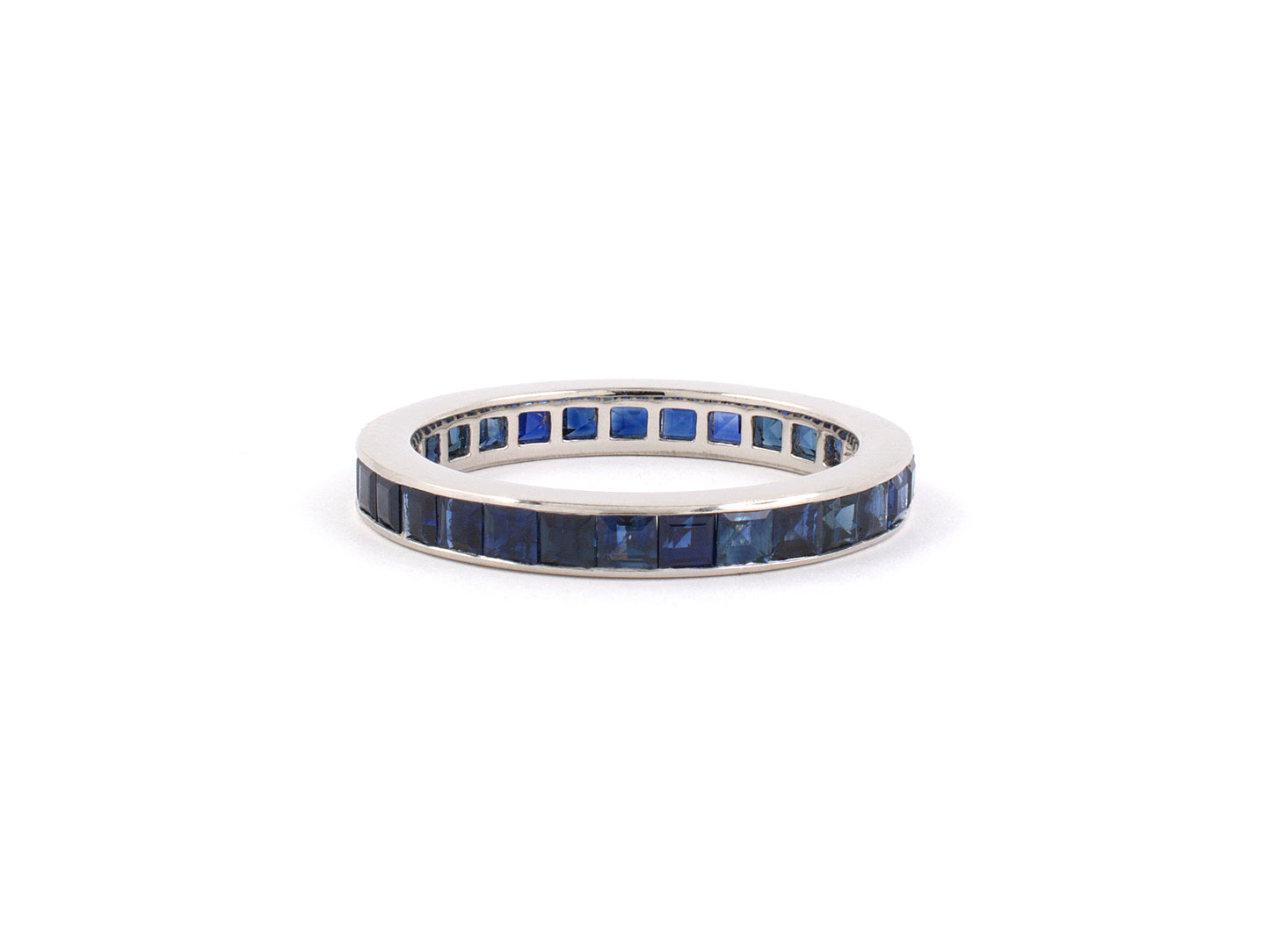 901997 - Platinum Sapphire Channel Set Eternity Ring