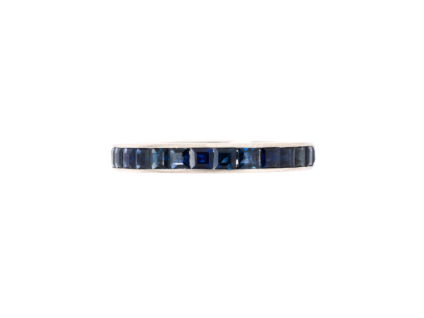 901998 - Platinum Sapphire Channel Set Eternity Ring