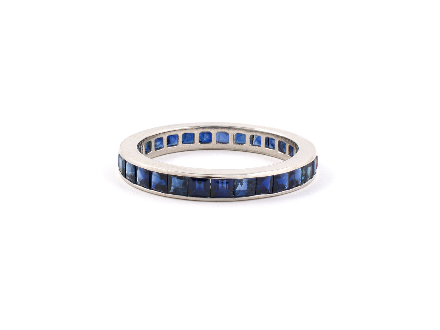 901998 - Platinum Sapphire Channel Set Eternity Ring
