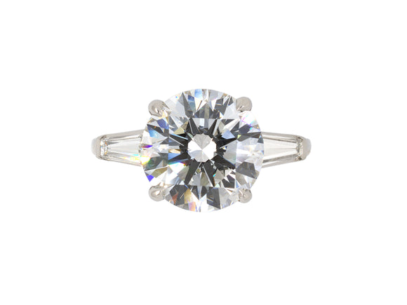 902005 - SOLD - Platinum Diamond Tapered Baguette Engagement Ring
