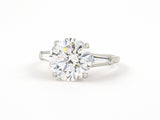 902005 - SOLD - Platinum Diamond Tapered Baguette Engagement Ring