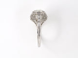 902042 - Art Deco Gold Diamond Stamped Filigree Engagement Ring