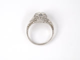 902042 - Art Deco Gold Diamond Stamped Filigree Engagement Ring