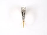 902045 - Edwardian Platinum Gold Diamond Chased 3-Stone Ring