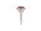 902053 - Tiffany Soleste Platinum Pink Tourmaline Diamond Halo Engagement Ring