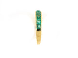 902056 - SOLD - Gold Square Emerald Channel Set Wedding Band Ring