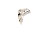 902057 - Platinum Diamond V Wedding-Band Ring