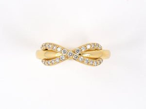 902058 - SOLD - Tiffany Infinity Italy Gold Diamond Ring