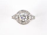 902061 - Circa 1950s Platinum Diamond Cluster Engagement Style Ring